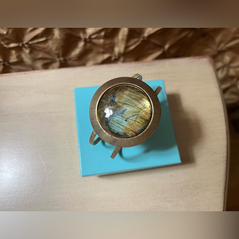 Vicence Italian Gold NWT Labradorite Cuff Bracelet